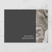 Beruflicher Business-Mailer für Schwarz und Marmor Postkarte (Vorderseite)