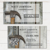 Beruflicher Carpenter Construction QR Code Visitenkarte