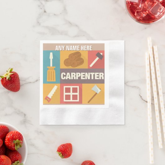Beruflicher Carpenter Iconic Serviette (Beispiel)