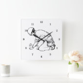 Beruflicher Carpenter Quadratische Wanduhr (Zuhause)