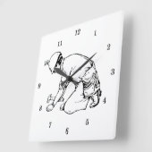 Beruflicher Carpenter Quadratische Wanduhr (Winkel)
