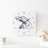 Beruflicher Carpenter Quadratische Wanduhr (Zuhause)