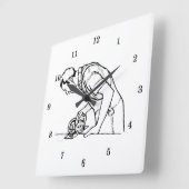 Beruflicher Carpenter Quadratische Wanduhr (Winkel)