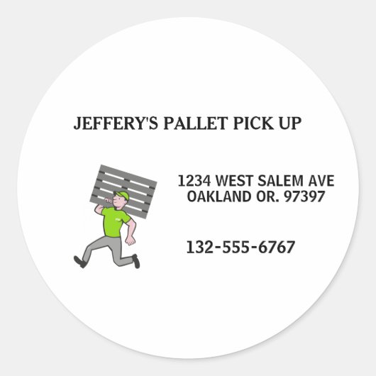 Beruflicher Cartoon-Typ Runder Aufkleber (Vorderseite)