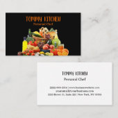 Beruflicher Catering Koch Kochen Gemüse Visitenkarte (Vorne/Hinten)