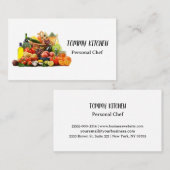 Beruflicher Catering Koch Kochen Gemüse Visitenkarte (Vorne/Hinten)