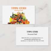Beruflicher Catering Koch Kochen Gemüse Visitenkarte (Vorne/Hinten)