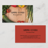 Beruflicher Catering Koch Küche Gemüse Visitenkarte (Vorne/Hinten)