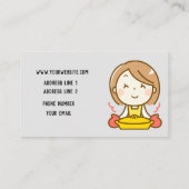 Beruflicher Catering - Niedliches Essen Visitenkarte (Rückseite)