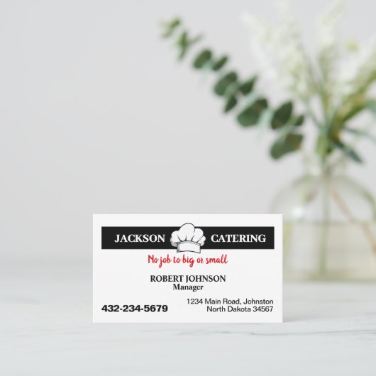 Beruflicher Catering Visitenkarte (Stehend Vorderseite)