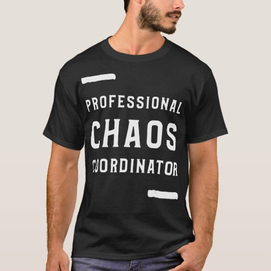 Beruflicher Chaos-Koordinator Designmitarbeiter T-Shirt (Vorderseite)