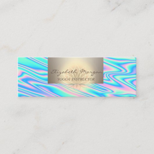Beruflicher Charme, Trendy Lotus Holographic Mini Visitenkarte (Vorderseite)
