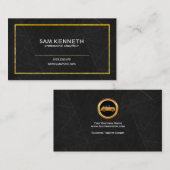 Beruflicher Chauffeur, Schwarzer Marmor Visitenkarte (Vorne/Hinten)