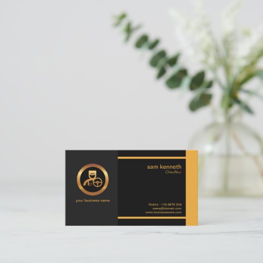 Beruflicher Chauffeur Visitenkarte (Stehend Vorderseite)