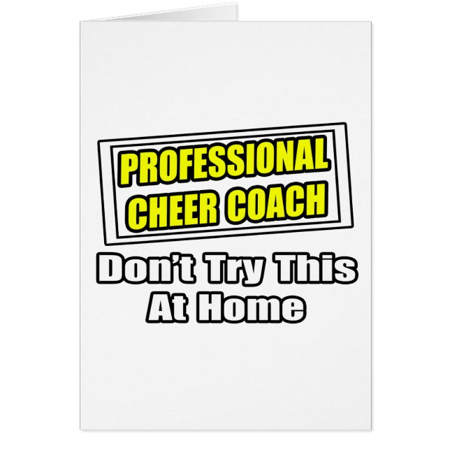 Beruflicher Cheer Coach...Probieren Sie nicht auf  (Vorne)