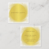 Beruflicher Chic-Goldblick-kreativer Quadratische Visitenkarte (Vorne/Hinten)