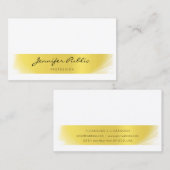 Beruflicher Chic Handschriften Moderner Gold Luxus Visitenkarte (Vorne/Hinten)