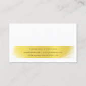 Beruflicher Chic Handschriften Moderner Gold Luxus Visitenkarte (Rückseite)