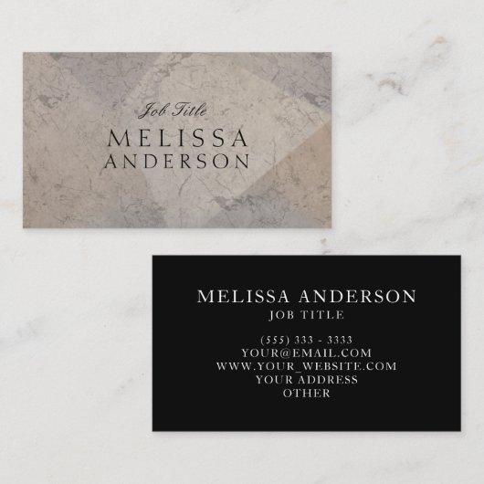 Beruflicher Chic-Marmor Visitenkarte (Vorne/Hinten)