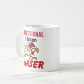 Beruflicher Chicken Chaser Hühner Bauer Kaffeetasse (Vorderseite Links)
