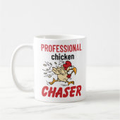 Beruflicher Chicken Chaser Hühner Bauer Kaffeetasse (Links)