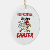 Beruflicher Chicken Chaser Hühner Bauer Keramik Ornament (Rechts)
