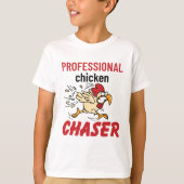 Beruflicher Chicken Chaser Hühner Bauer T-Shirt (Vorderseite)