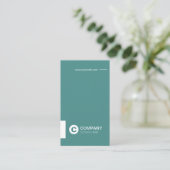 Beruflicher Chictypo-aquamarine vertikale Visitenkarte (Stehend Vorderseite)