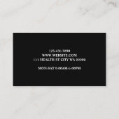 Beruflicher Chiropraktiker Visitenkarte (Rückseite)