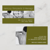 Beruflicher Chiropraktiker Visitenkarte (Vorne/Hinten)