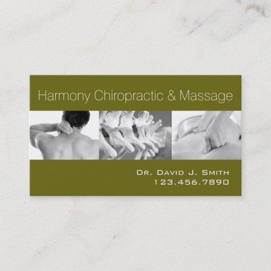 Beruflicher Chiropraktiker Visitenkarte (Vorderseite)