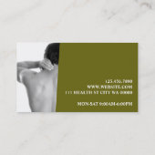 Beruflicher Chiropraktiker Visitenkarte (Rückseite)