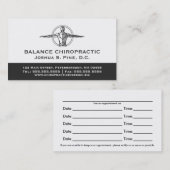 Beruflicher Chiropraktor Visitenkarte (Vorne/Hinten)