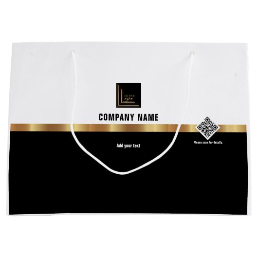 Beruflicher Client-Mitarbeiter bei QR-Codeabfrage Große Geschenktüte (Vorderseite)