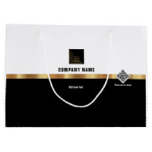 Beruflicher Client-Mitarbeiter bei QR-Codeabfrage Große Geschenktüte (Rückseite)