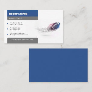 Beruflicher Coach American Football Sport Visitenkarte