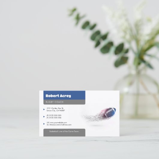 Beruflicher Coach | American Football Sport Visitenkarte (Stehend Vorderseite)