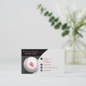 Beruflicher Coach | Baseball Master Sport Visitenkarte (Stehend Vorderseite)