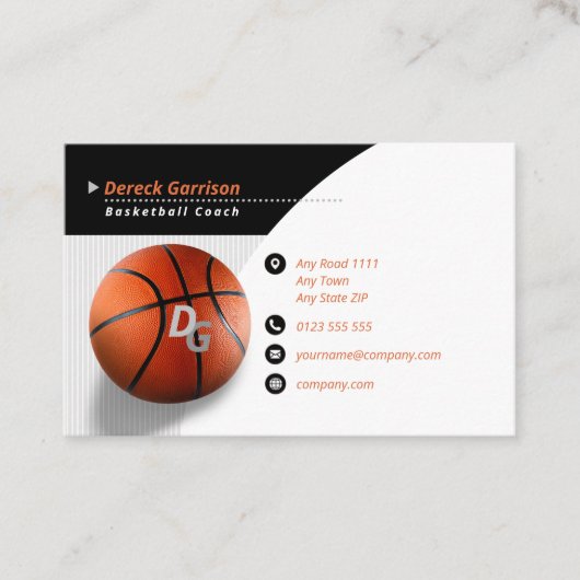 Beruflicher Coach | Basketball Master Sport Visitenkarte (Vorderseite)