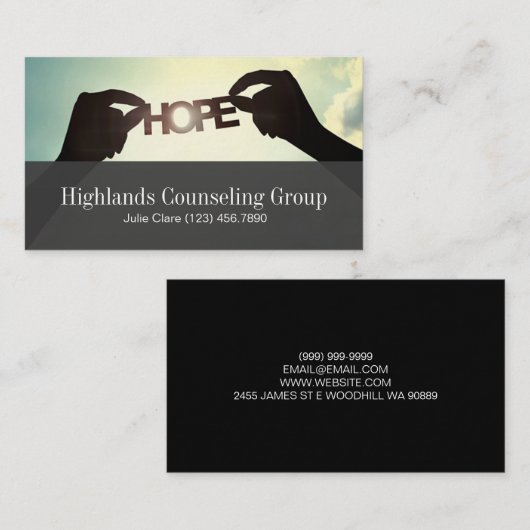 Beruflicher Coach für die Berater Visitenkarte (Vorne/Hinten)