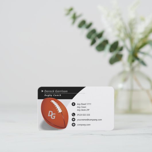 Beruflicher Coach | Rugby Master Sport Visitenkarte (Stehend Vorderseite)