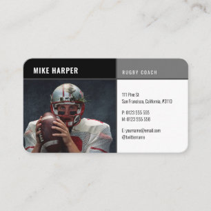 Beruflicher Coach Rugby Master Sport Visitenkarte