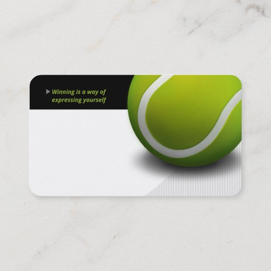 Beruflicher Coach | Tennismeister Sport Visitenkarte (Rückseite)