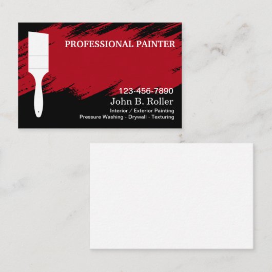 Beruflicher Cooler Maler Visitenkarte (Vorne/Hinten)