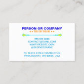 Beruflicher Cooler Wash & Auto für Mobilfahrzeuge Visitenkarte (Rückseite)