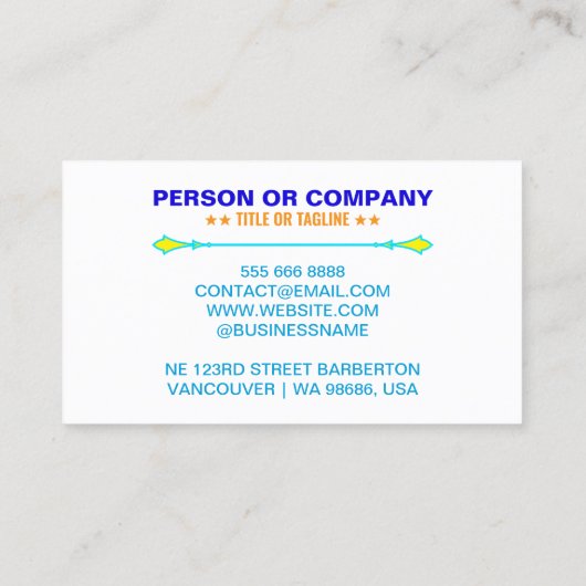 Beruflicher Cooler Wash & Auto für Mobilfahrzeuge Visitenkarte (Rückseite)