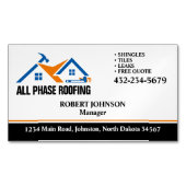 Beruflicher Dachservice Magnetische Visitenkarte (Vorderseite)