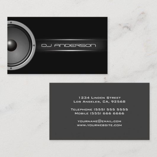Beruflicher DJ Visitenkarte (Vorne/Hinten)