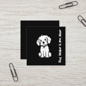 Beruflicher Dog Walker Pet Sitter Stilvoll Quadratische Visitenkarte