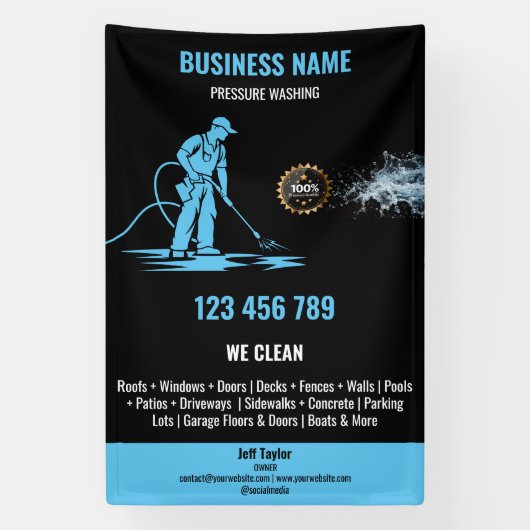 Beruflicher Druck Power waschen Banner (Vertikal)